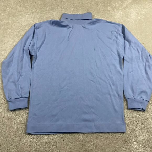 VTG Gap Turtleneck Mens L* Blue Cotton Preppy 90s Sweater Pullover Heavyweight - Picture 1 of 6